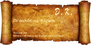Draskóczy Kinga névjegykártya