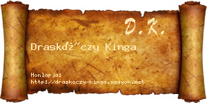 Draskóczy Kinga névjegykártya